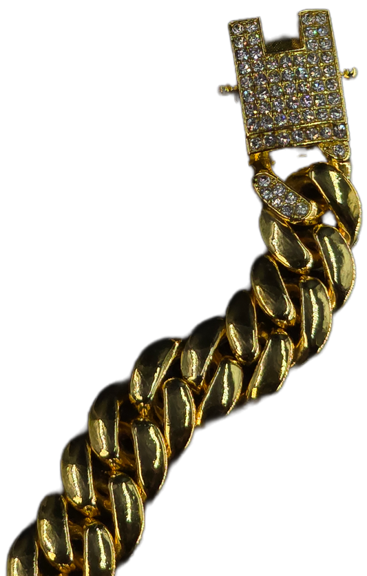 Pulsera oro laminado cierre adiamantado