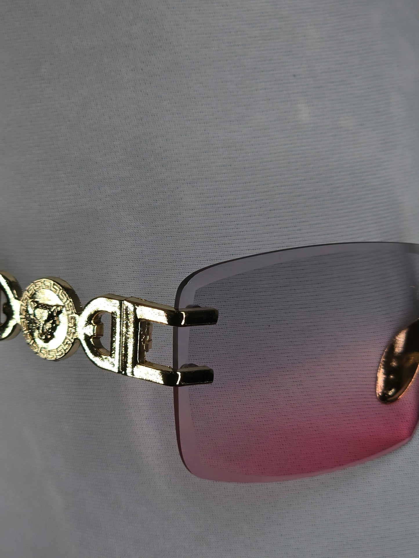 lentes v3rsace rosa y transparentes