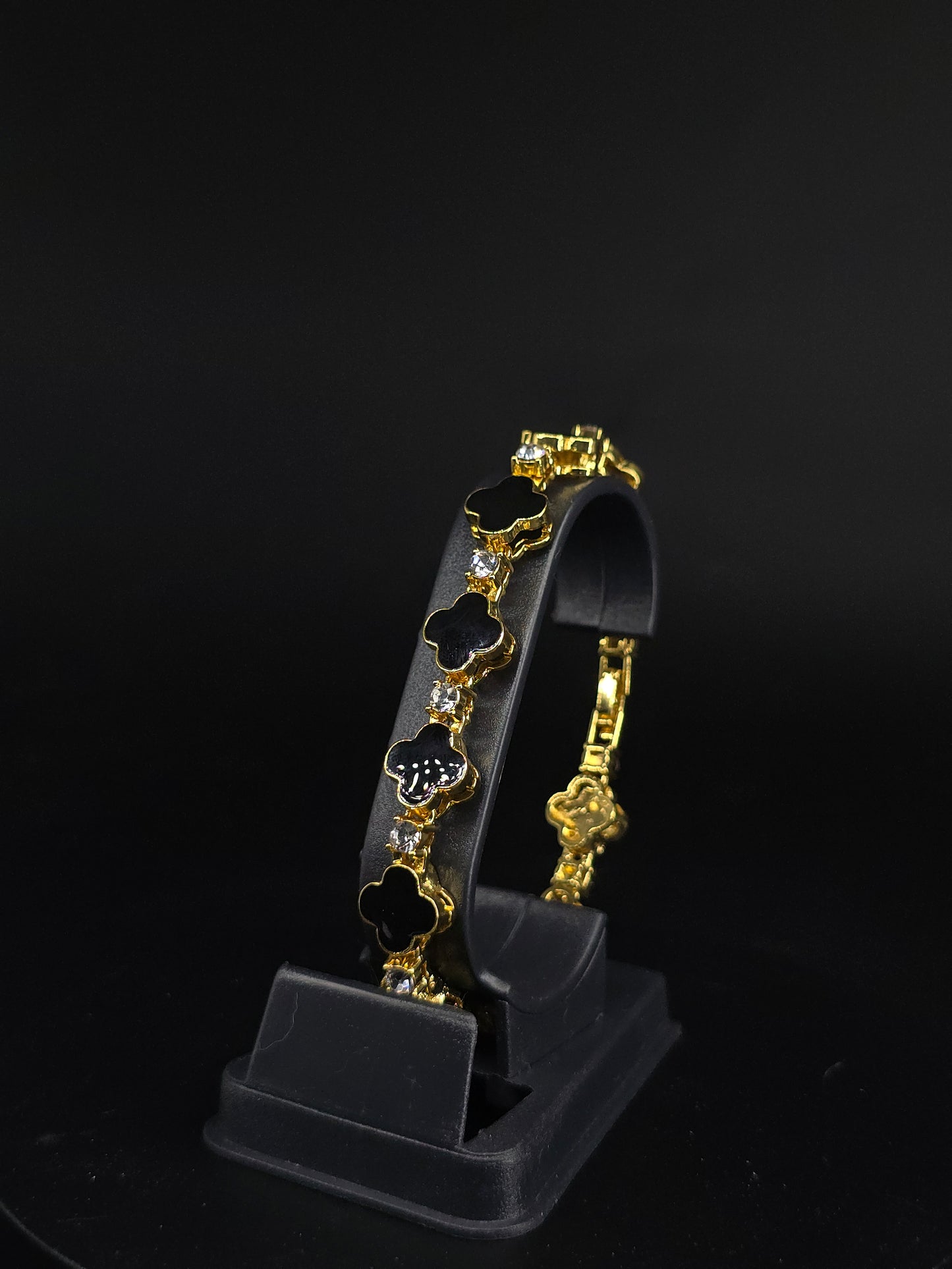 Pulsera tennis van clieft dorada