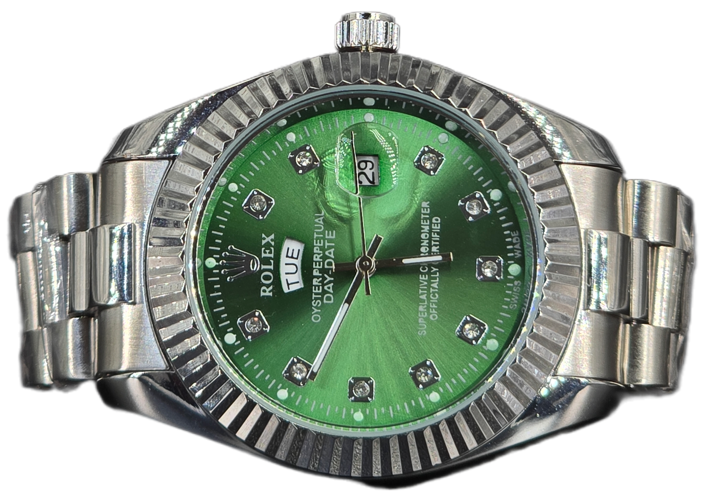 Rol3x day date verde esmeralda