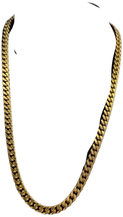 cadena cubana oro laminado 4 mm