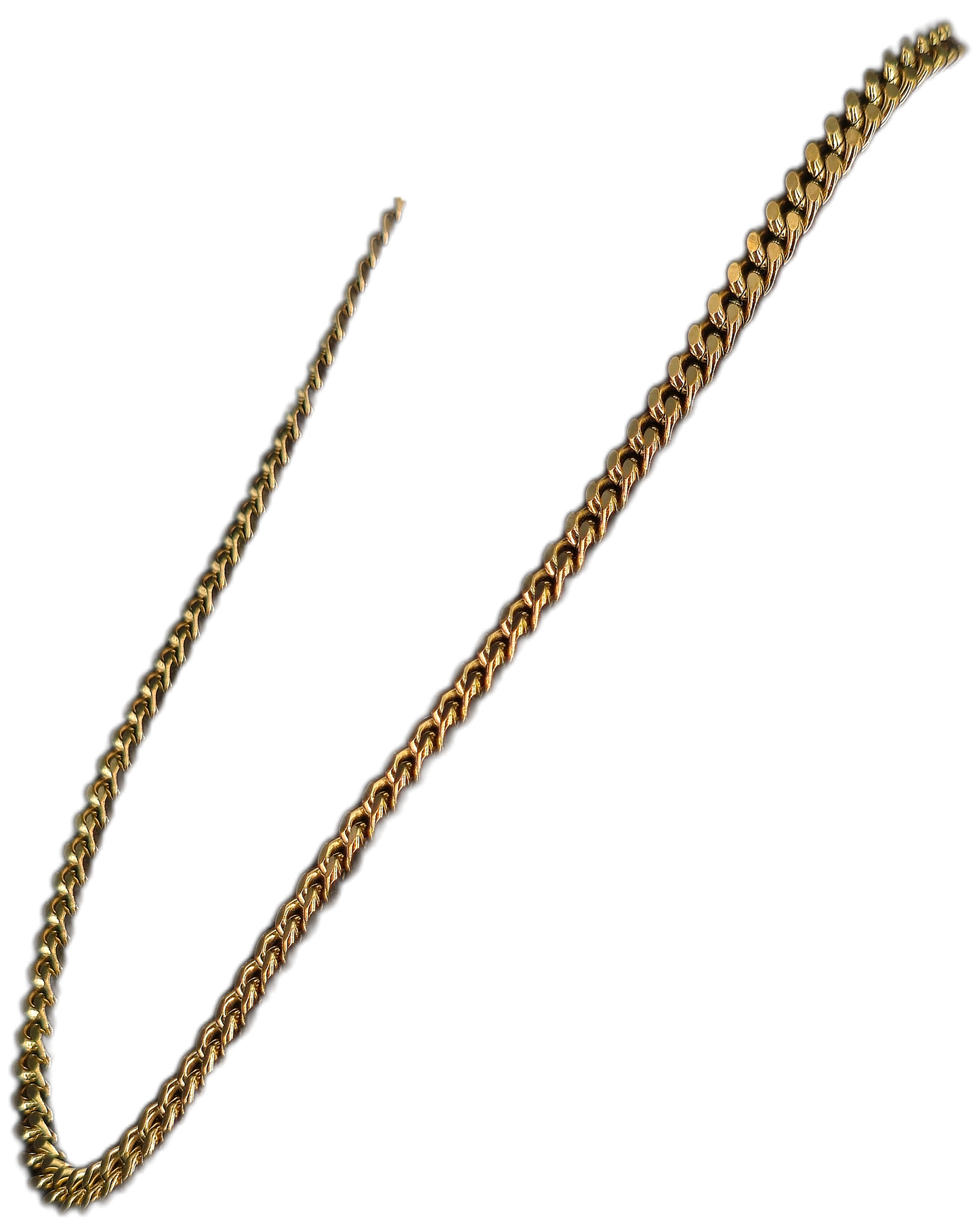 cadena cubana oro laminado 4 mm