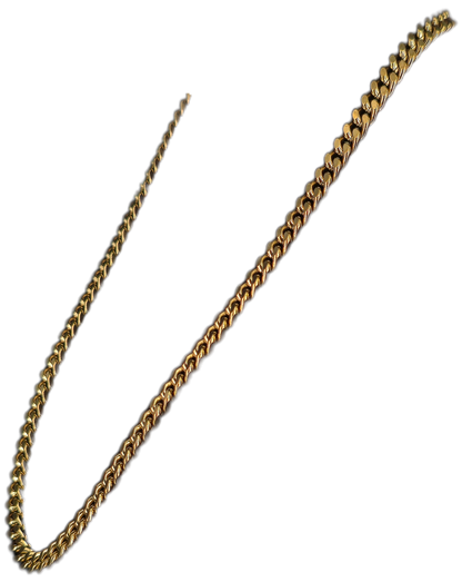cadena cubana oro laminado 4 mm
