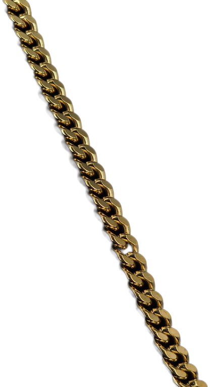 cadena cubana oro laminado 4 mm