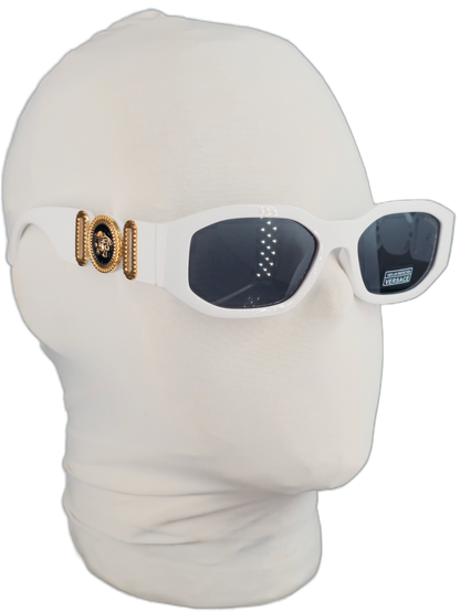 Lentes v3rsace blancos y dorado