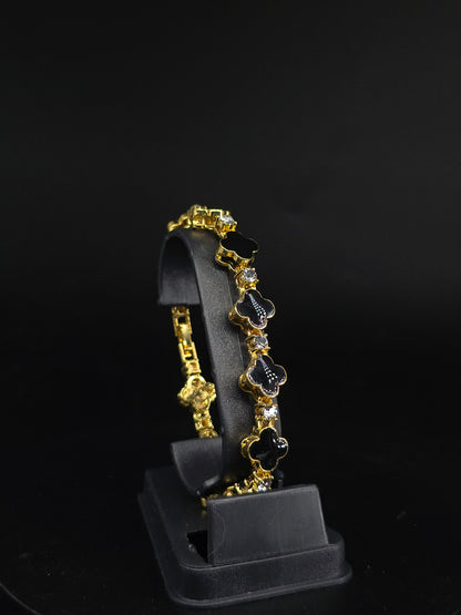 Pulsera tennis van clieft dorada