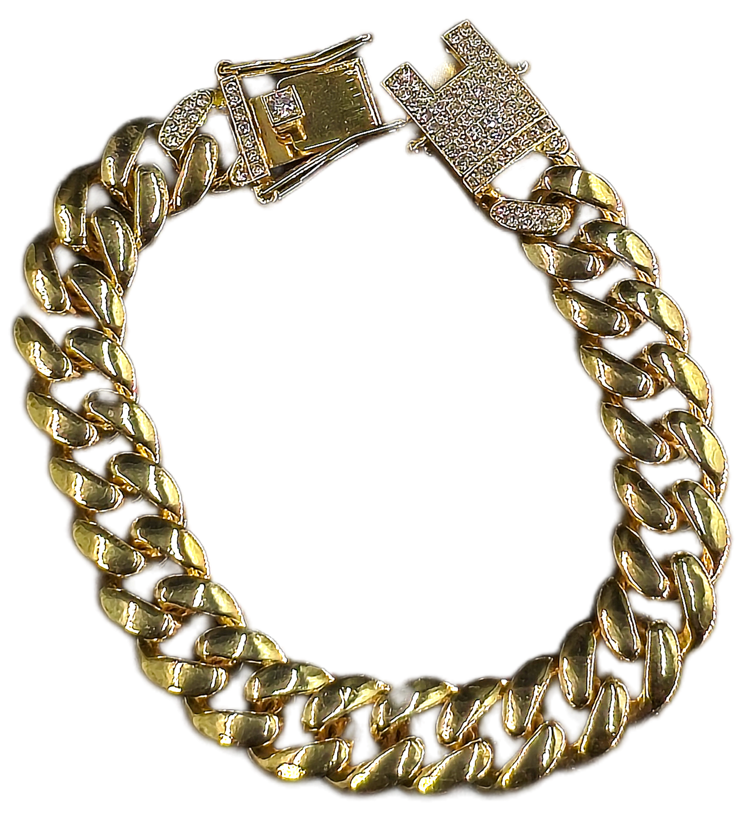 Pulsera oro laminado cierre adiamantado