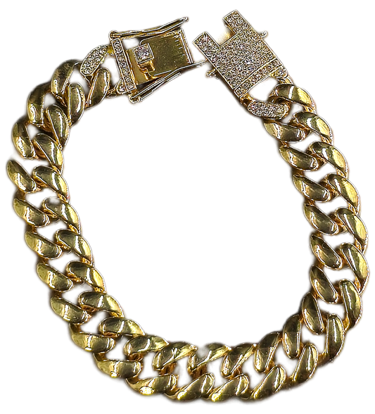 Pulsera oro laminado cierre adiamantado