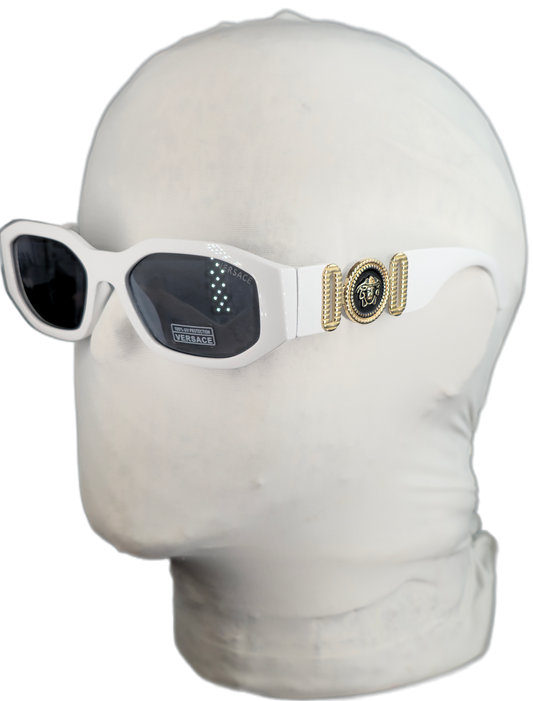 Lentes v3rsace blancos y dorado